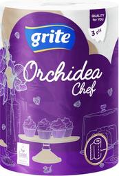 Тришарові паперові рушники Grite Orchidea Gold Chef, 1 рулон (765851)