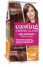 Краска-уход для волос без аммиака L'Oreal Paris Casting Creme Gloss, тон 780 (Ореховый мокко), 120 мл (A8862476)