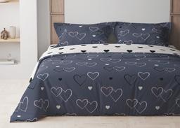 Комплект постельного белья ТЕП Happy Sleep Navy Blue Love 31 двуспальный синий с белым (2-03795_24829)