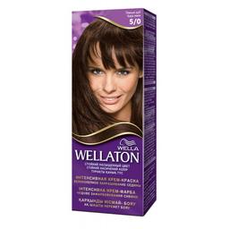 Стійка крем-фарба для волосся Wellaton, відтінок 5/0 (темний дуб), 110 мл