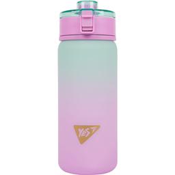 Бутылка для воды Yes Glamour soft touch, 600 мл, розовая с бирюзовым (707959)