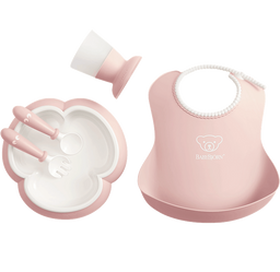 Набор для кормления BabyBjörn Baby Dinner Set Powder Pink , 5 приборов, розовый (070064)