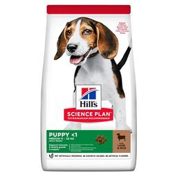 Сухий корм для цуценят середніх порід Hill’s Science Plan Puppy Medium Breed, з ягням та рисом, 14 кг (604353)
