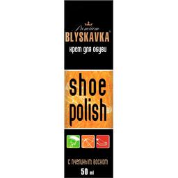 Крем для взуття Blyskavka Premium з бджолиним воском чорний 50 мл