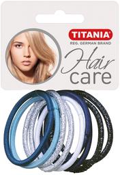 Набір різнокольорових резинок для волосся Titania, 9 шт, 4,5 см (7817)