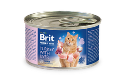 Влажный корм для котов Brit Premium by Nature Turkey with Liver, индейка с печенью, 200 г