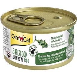 Вологий корм для котів GimCat Superfood Shiny Cat Duo, з тунцем та цукіні, 70 г