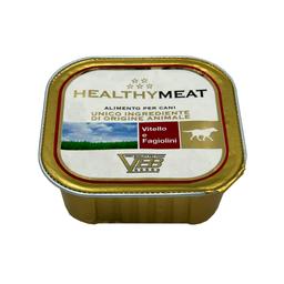 Монопротеїновий вологий корм для собак схильних до алергії Healthy Meat, з телятиною та зеленою квасолею, 150 г