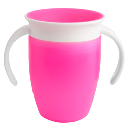 Чашка-непроливайка Munchkin Miracle 360 с ручками, 207 мл, розовый (012272)