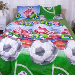 Комплект постельного белья MirSon Football, ранфорс элит, 210х175 см