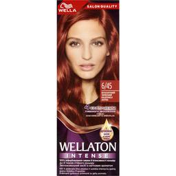 Інтенсивна крем-фарба для волосся Wellaton, відтінок 6/45 (Вулканічний червоний), 110 мл