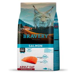 Сухой корм для стерилизованных кошек Bravery Salmon Adult Cat Sterilized, с лососем, 2 кг (7708 BR SALM STER_2KG)