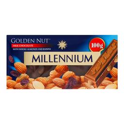 Шоколад молочный Millennium Golden Nut миндаль-изюм, 100г (876019)