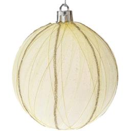 Рождественский шар 8 см кремовый 6 шт. (681-020)