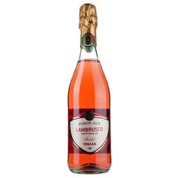 Вино игристое Poderi Alti Lambrusco dell'Emilia, розовое, полусладкое, 7,5%, 0,75 л (954)