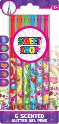 Набір ароматних гелевих ручок Sweet Shop, з блискітками, 6 кольорів (42094)
