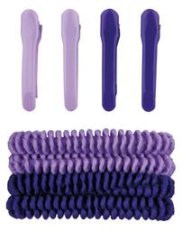 Набор резинок и заколок для волос Titania, сиреневый и фиолетовый, 8 шт. (7998 GIRL)
