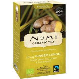 Чай зелений Numi Organic Tea Decaf Ginger Lemon без кофеїну органічний 18 пакетиків 36 г