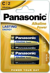 Щелочные батарейки Panasonic 1,5V С LR14 Alkaline Power, 2 шт. (LR14REB/2BP)