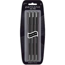 Ручка гелева Linc Pentonic чорна, 0,6 мм, 3 шт. (420426)