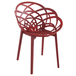Кресло Papatya Flora, матовый красный кирпич сиденье, ножки матовый кирпич (816816)