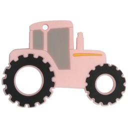 Прорізувач для зубів Lindo Трактор, рожевий (LI 328-42)