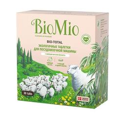 Таблетки для миття посуду в посудомийних машинах BioMio Bio-Total 7 в 1 з маслом евкаліпта, 30 шт.
