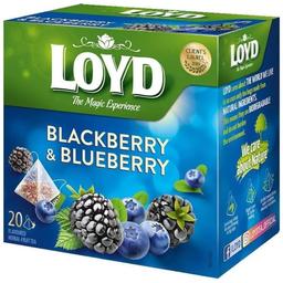 Чай фруктовий Loyd Blackberry&Blueberry, зі смаком ожини та чорниці, в пірамідках, 40 г
