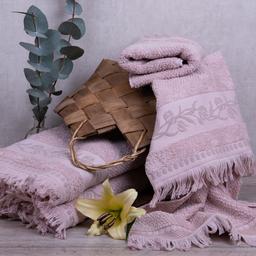 Полотенце для лица Aisha Home Blome Sepia Rose, махровое, 90х50 см, розовое (5282-280820)