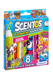 Набір ароматних маркерів для малювання Scentos Плавна лінія, 8 кольорів (40605)