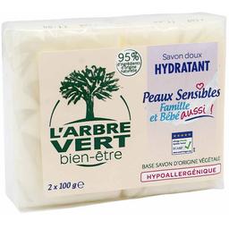 Твердое мыло L'Arbre Vert для чувствительной кожи, 200 г (2 шт. по 100 г)