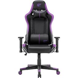 Геймерское кресло GT Racer черное с фиолетовым (X-2528 Black/Purple)