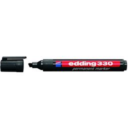 Маркер перманентний Edding Permanent клиноподібний 1-5 мм чорний (e-330/01)