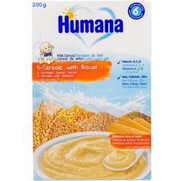 Молочна каша Humana 5 злаків з печивом 200 г