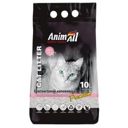 Бентонитовый наполнитель для кошачьего туалета AnimAll, с ароматом детской пудры, 10 л, белый (144573)