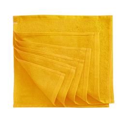 Набор махровых салфеток Ярослав, 30х30 см, желтый, 6 шт. (38073_жовтий)