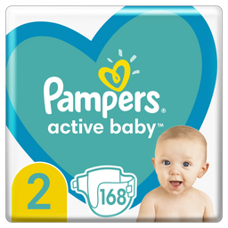 Подгузники Pampers Active Baby 2 (4-8 кг), 168 шт.
