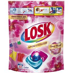 Тріо-капсули для прання Losk Ароматерапія Ефірні олії та аромат Малазійської квітки 22 шт.