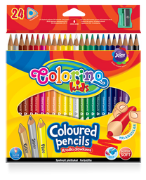 Карандаши цветные Colorino, с точилкой, 24 шт. (57462PTR)
