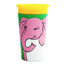 Чашка-непроливайка Munchkin Miracle 360 WildLove Слоненя, 266 мл, жовтий (05193201)