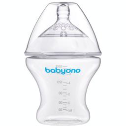 Пляшка для годування BabyOno Natural Nursing, повільний потік, 180 мл (1450)
