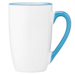 Чашка Ardesto Lorenzo BL, 360 мл, біла з блакитним (AR3481BL)
