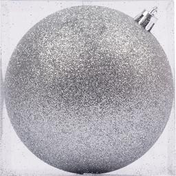 Новорічна іграшка Novogod'ko Куля 10 cм глітерна срібна (974048)