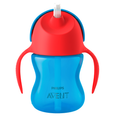 Чашка з трубочкою Philips Avent 9+ міс, синій з червоним, 200 мл (SCF796/01)