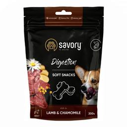 М'які ласощі для собак Savory для покращення травлення, ягня та ромашка, 200 г (31348)