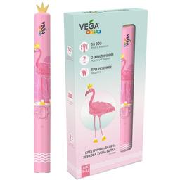 Электрическая детская звуковая зубная щетка Vega Kids VK-500P розовая