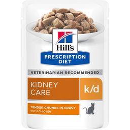 Влажный корм для кошек Hill’s Prescription Diet k/d, поддержка функции почек, с курицей, 85 г