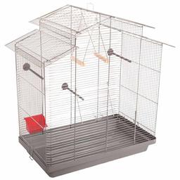 Клетка для птиц Природа Нимфа, 70x40x76 см, серая