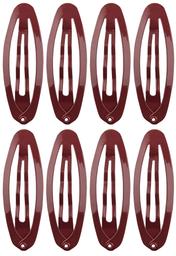 Набір металевих затискачів для волосся Titania Oval Medium, 8 шт., коричневий (7889 B)