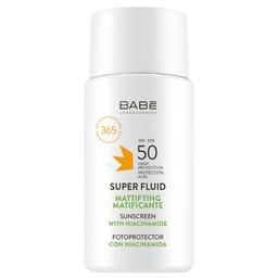 Солнцезащитный супер флюид Babe Laboratorios Sun Protection SPF 50, для всех типов кожи с матирующим эффектом, 50 мл